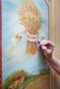 Дверь Прованс -  пшеница , фрагмент росписи.